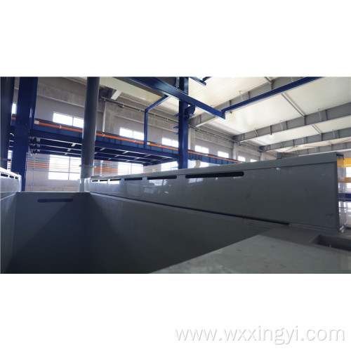 Air exhaust system of electroplating production line